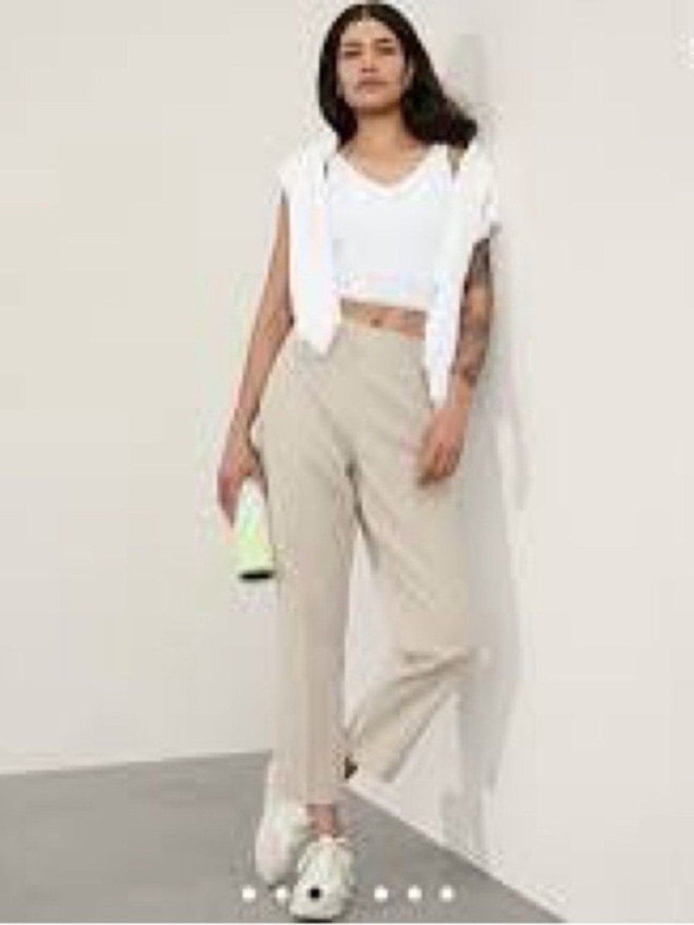 Athleta Endless Pants 6 Abalone Gray athletic casual tan cream women’s